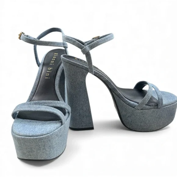 Denim Sandals NWT Gianni Bini Size 8 - Picture 4 of 7
